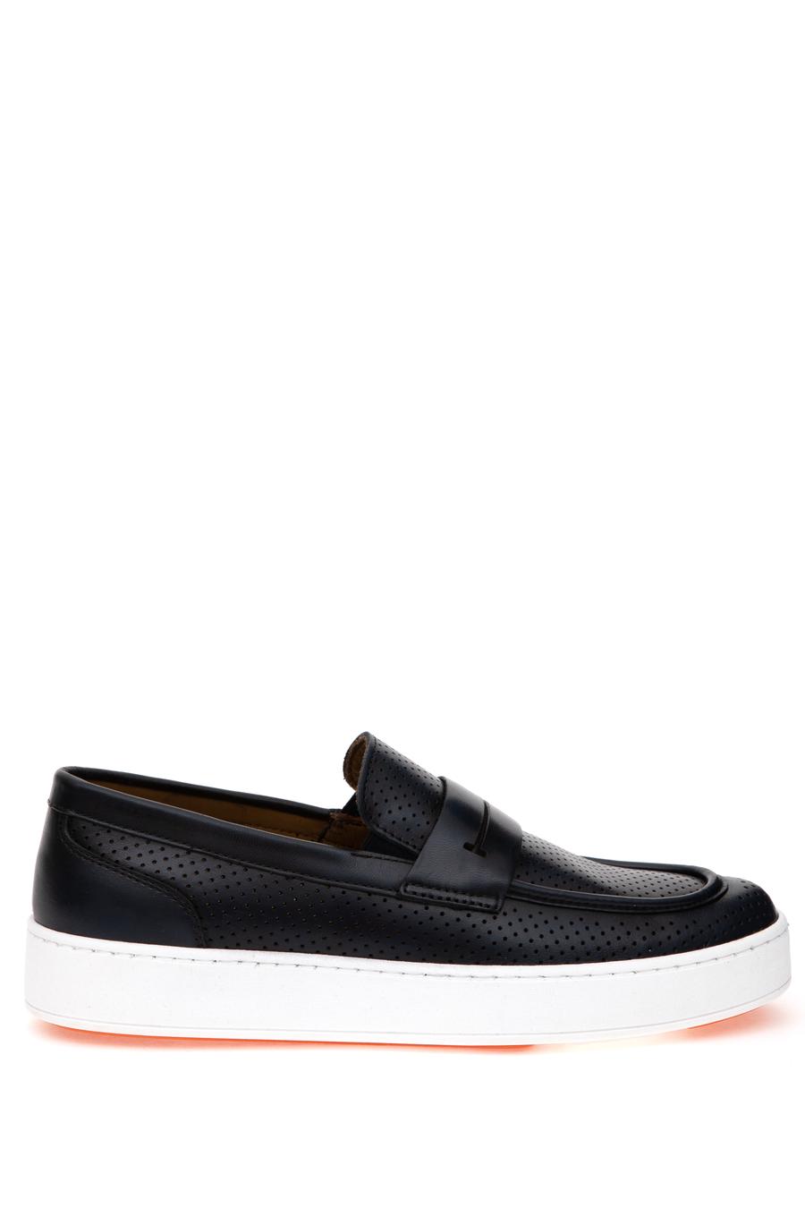 Lacivert Termo Taban %100 Deri Loafer Ayakkabı - 50307255010