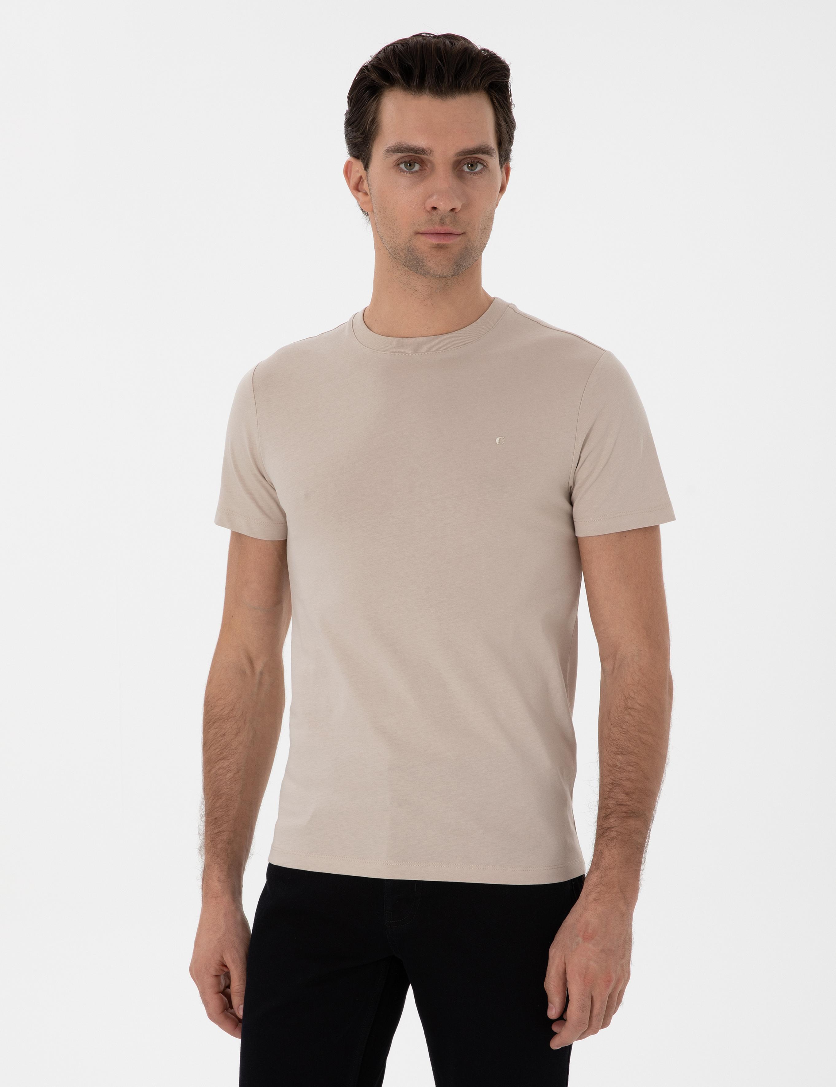 Vizon Slim Fit Bisiklet Yaka Pamuk Basic T-shirt - 50310023034
