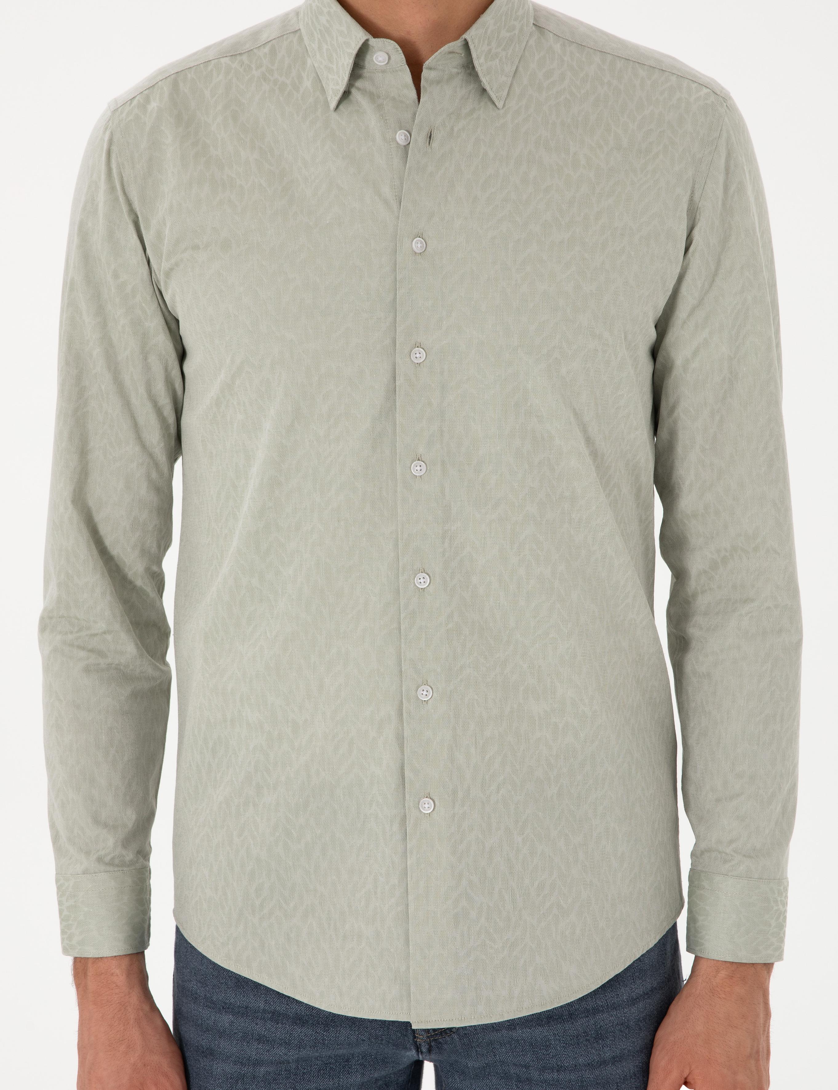 Çağla Regular Fit Pamuk Desenli Gömlek - 50300514020