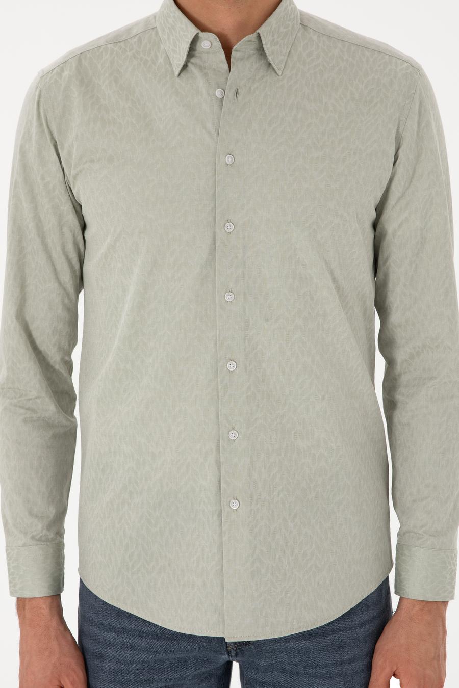 Çağla Regular Fit Pamuk Desenli Gömlek - 50300514020