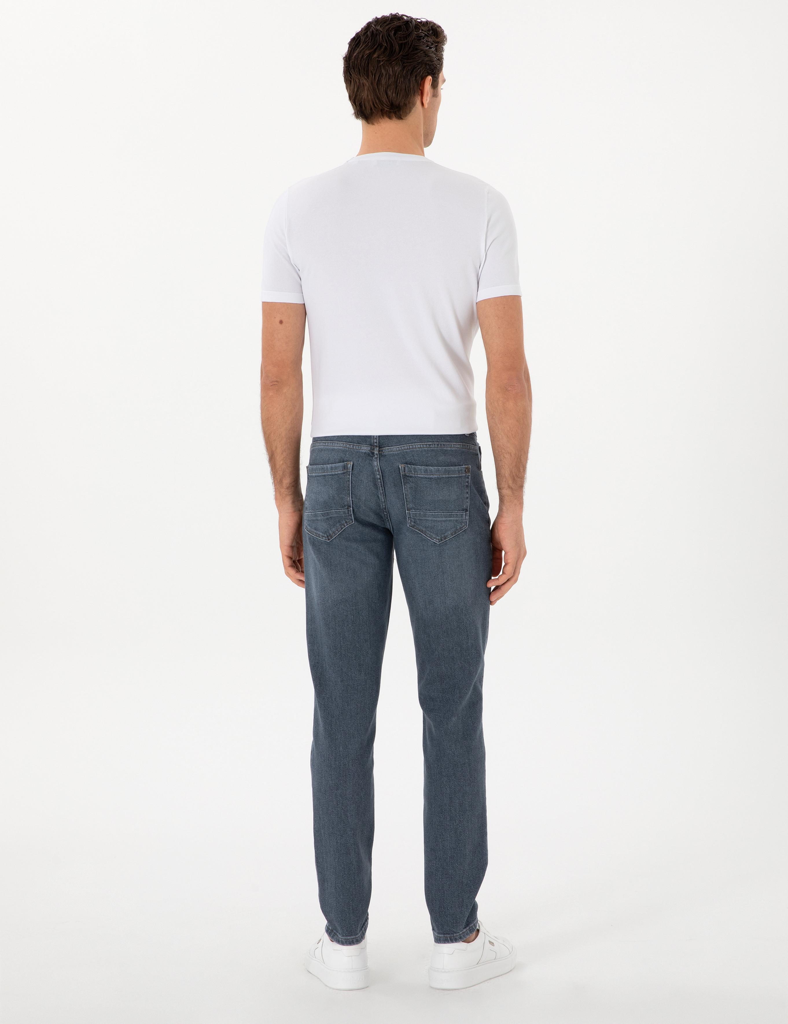 Koyu Lacivert Slim Fit Pamuklu Jean Pantolon - 50298879047