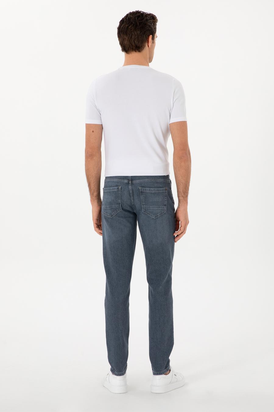 Koyu Lacivert Slim Fit Pamuklu Jean Pantolon - 50298879047