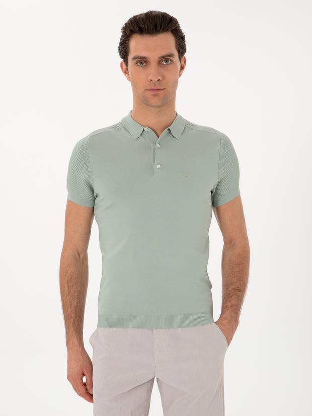 Mint Slim Fit Polo Yaka Triko T-shirt