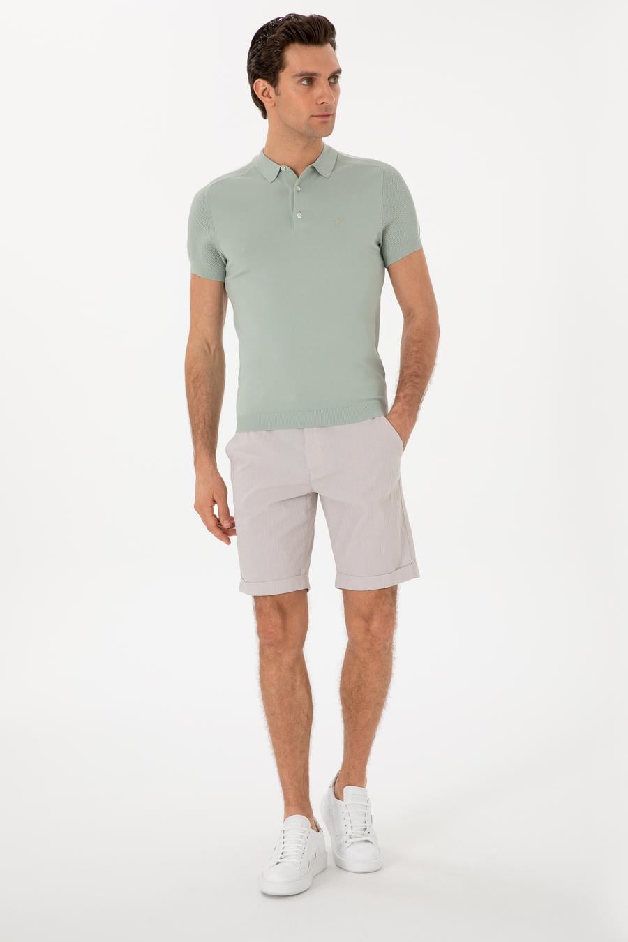 Mint Slim Fit Polo Yaka Triko T-shirt - 50299419029