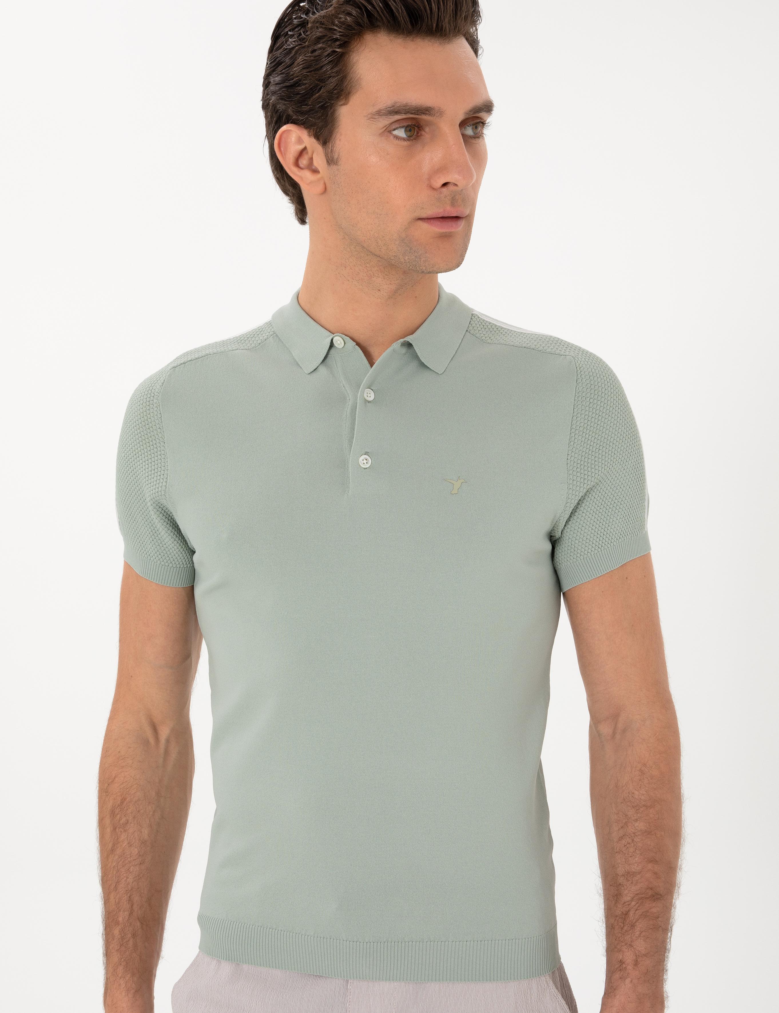 Mint Slim Fit Polo Yaka Triko T-shirt - 50299419029