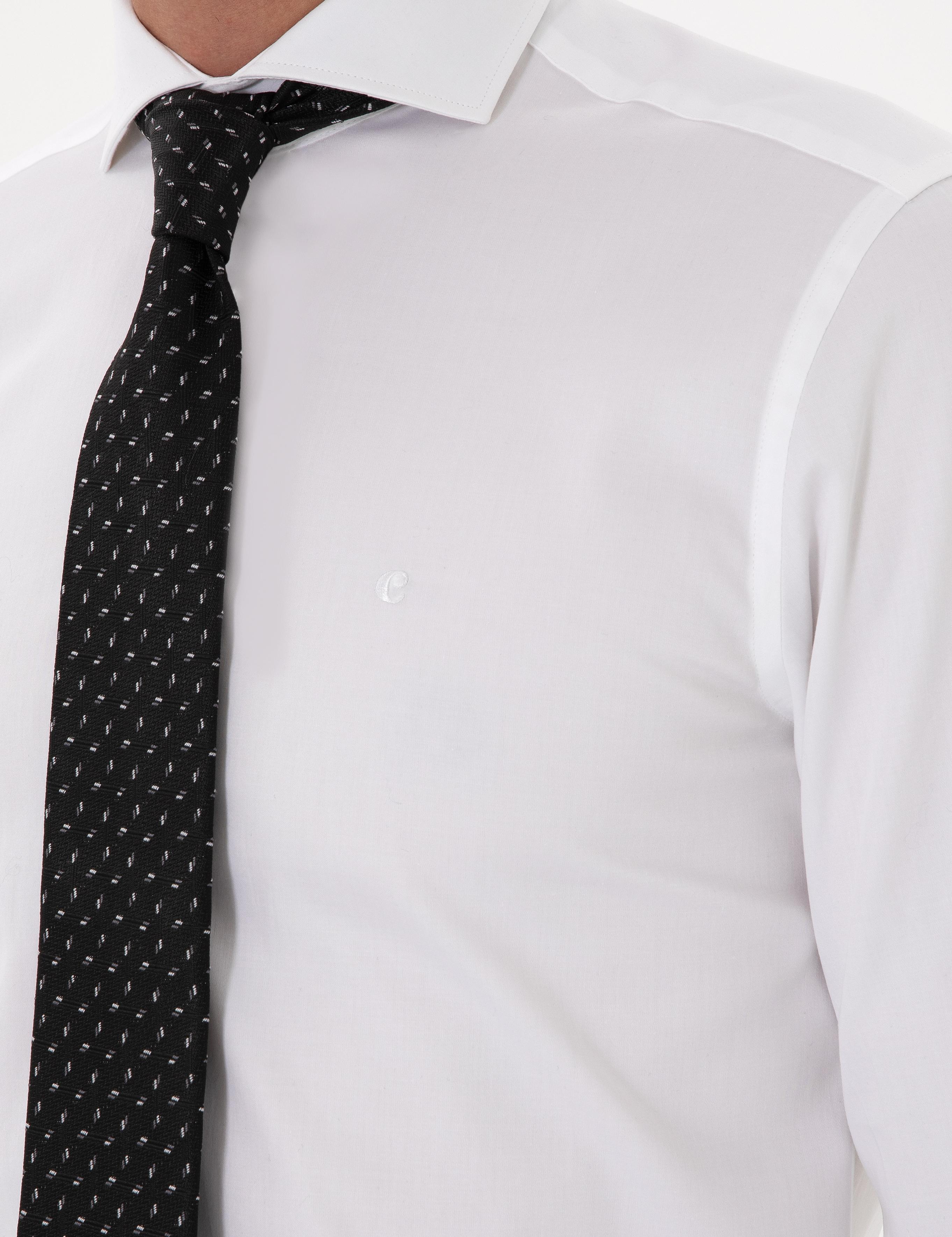 Açık Mavi Slim Fit %100 Pamuk İtalyan Yaka  Basic Gömlek - 50270146006
