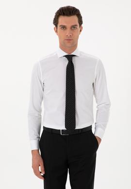 Açık Mavi Slim Fit %100 Pamuk İtalyan Yaka  Basic Gömlek
