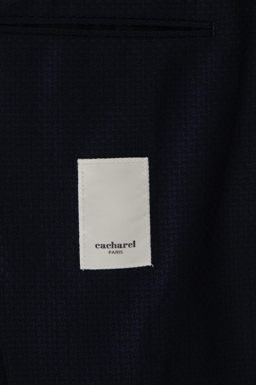 Koyu Lacivert Slim Fit Dokulu Yün Karışımlı Ceket - 50300052046
