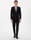 Koyu Lacivert Slim Fit %100 Yün Mikro Desenli Takım Elbise