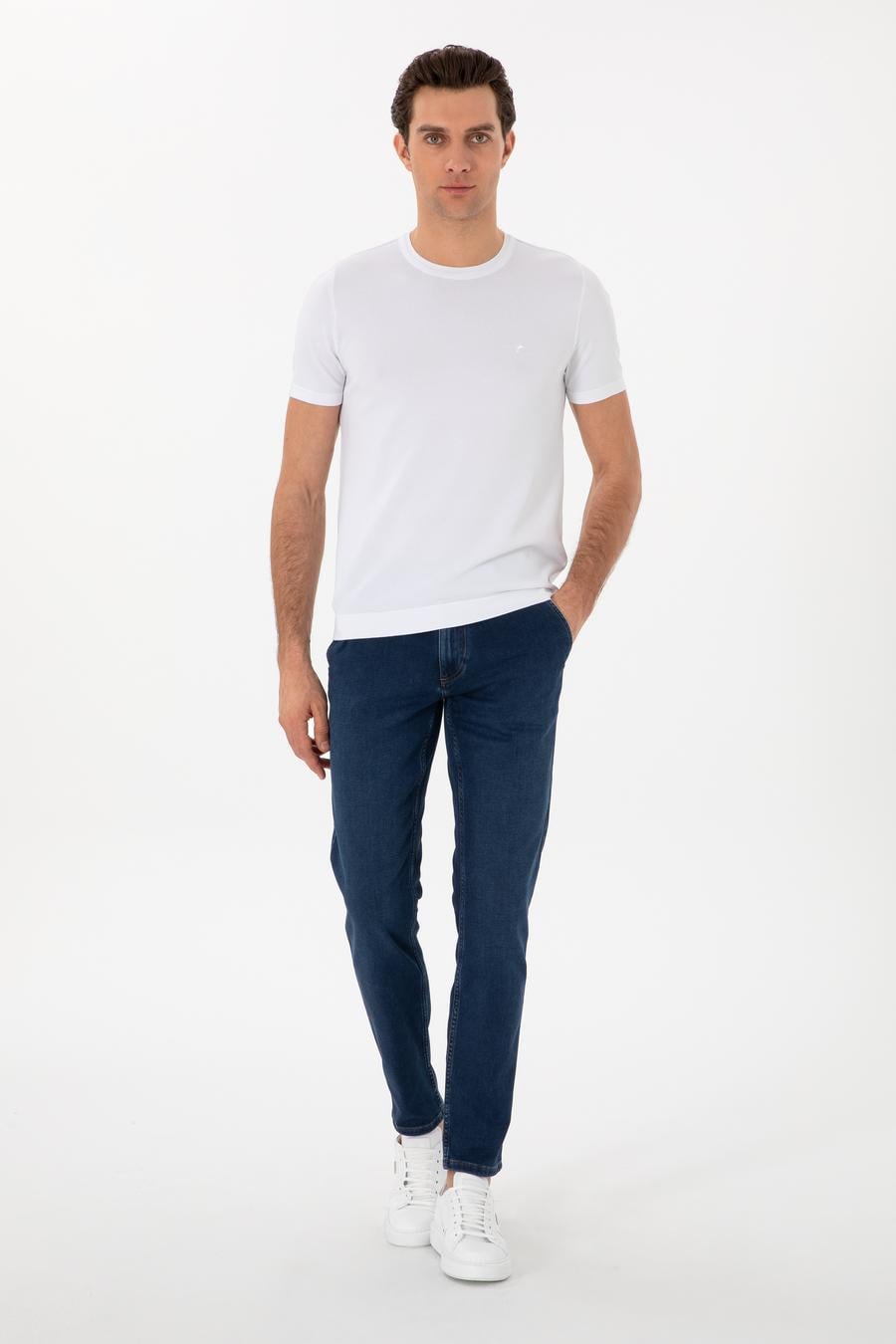 Lacivert Slim Fit Pamuk Karışımlı Jean Pantolon - 50298884072