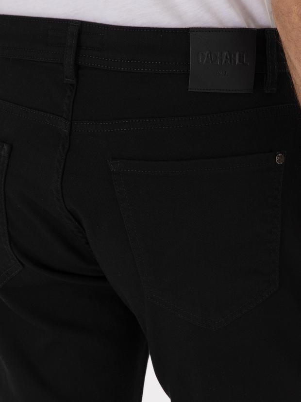 Siyah Slim Fit Pamuk Karışımlı Jean Pantolon