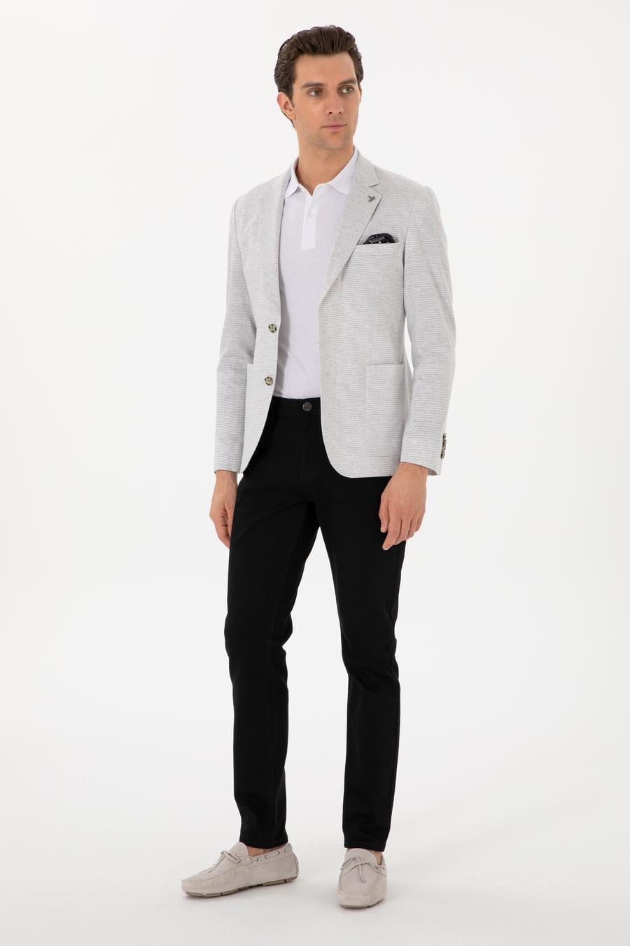 Siyah Slim Fit Pamuk Karışımlı Jean Pantolon - 50315394017