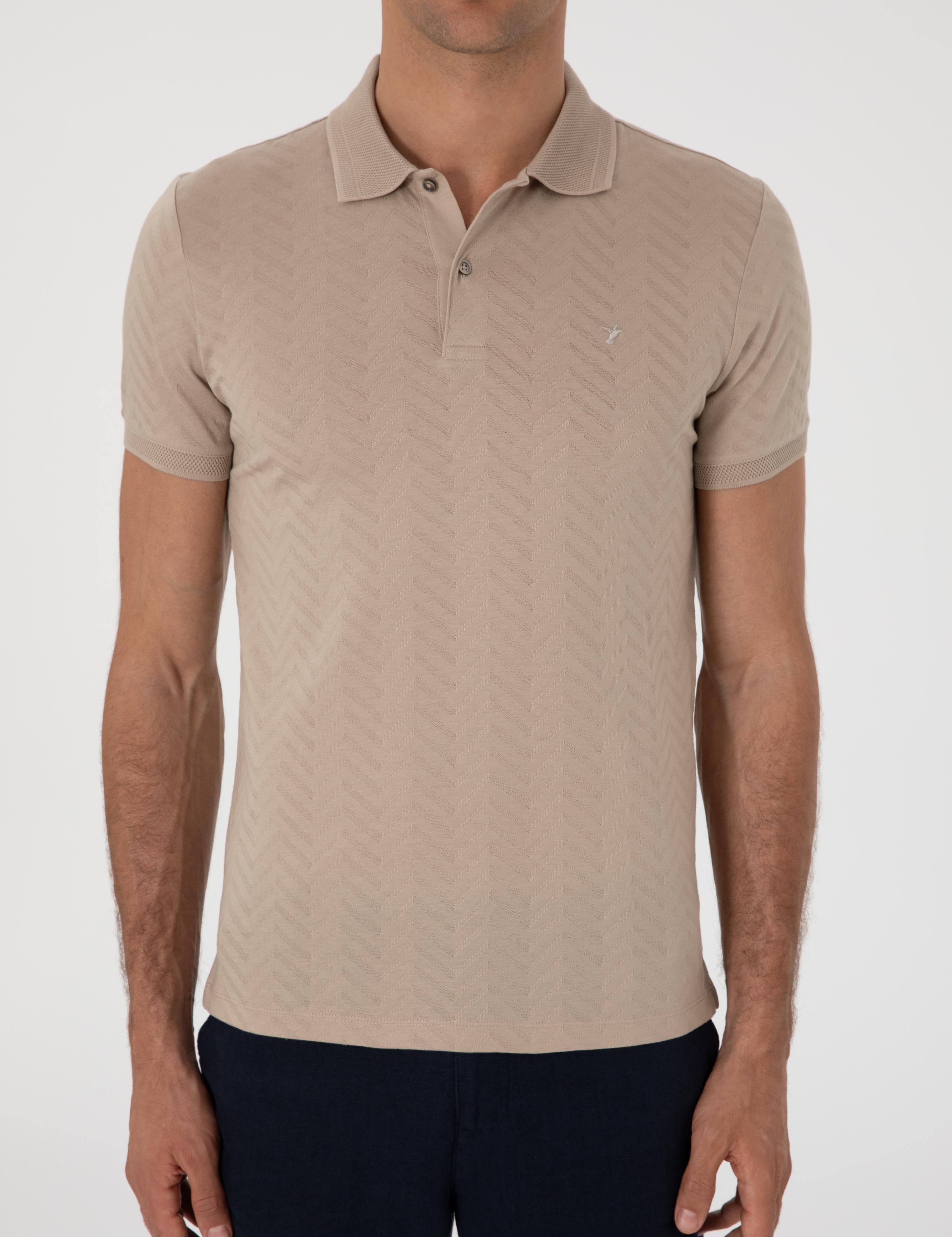 Vizon Slim Fit Desenli Polo Yaka T-shirt - 50300721033