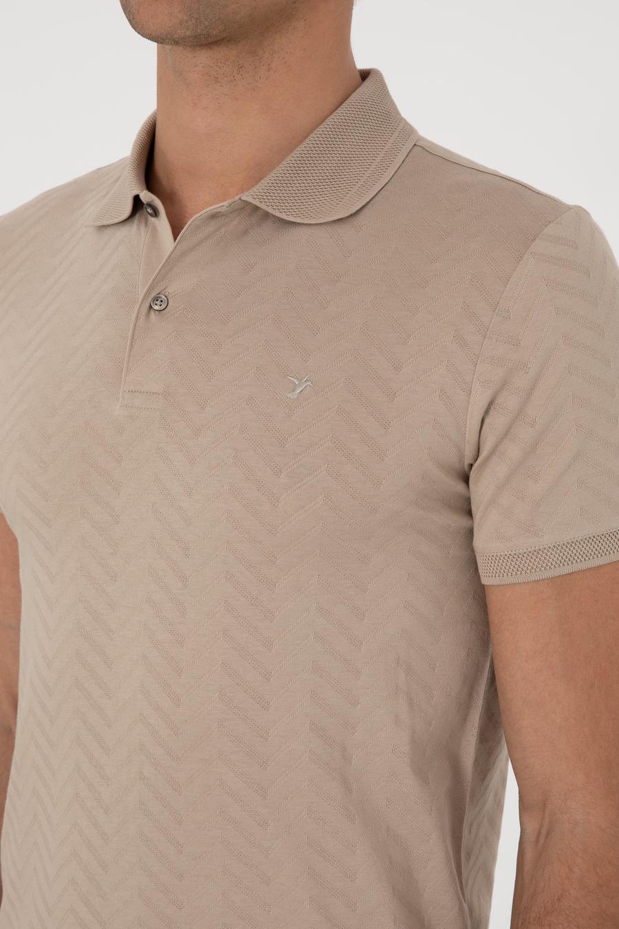 Vizon Slim Fit Desenli Polo Yaka T-shirt - 50300721033