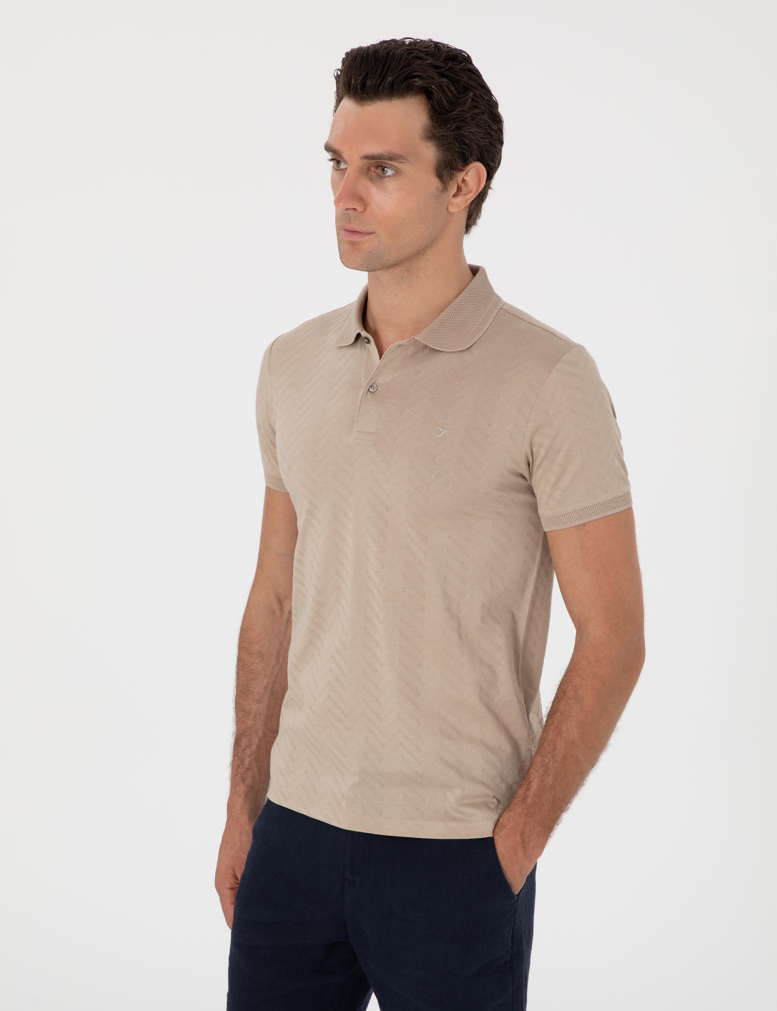 Vizon Slim Fit Desenli Polo Yaka T-shirt - 50300721033