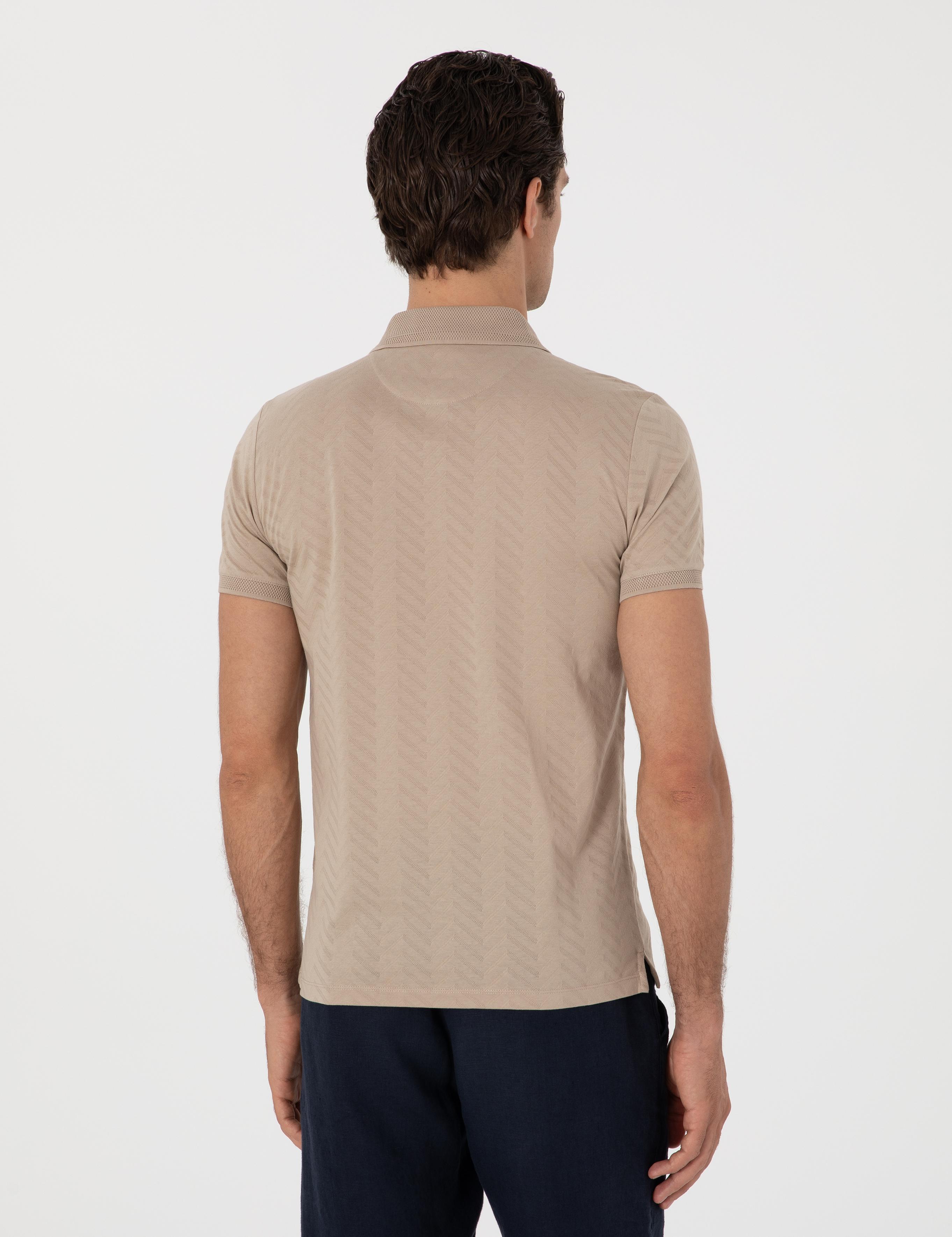 Vizon Slim Fit Desenli Polo Yaka T-shirt - 50300721033