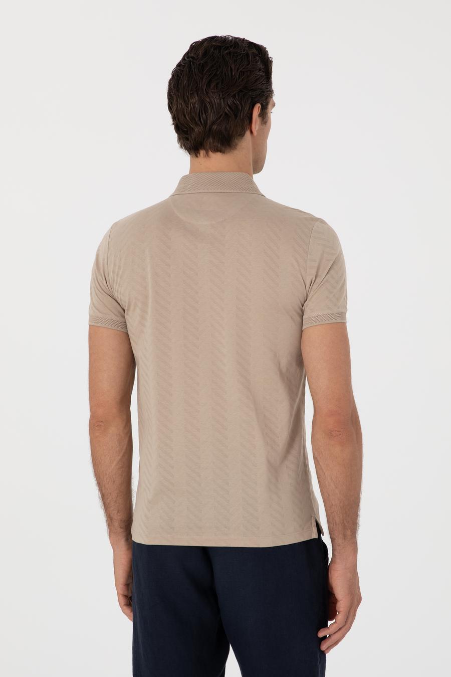 Vizon Slim Fit Desenli Polo Yaka T-shirt - 50300721033