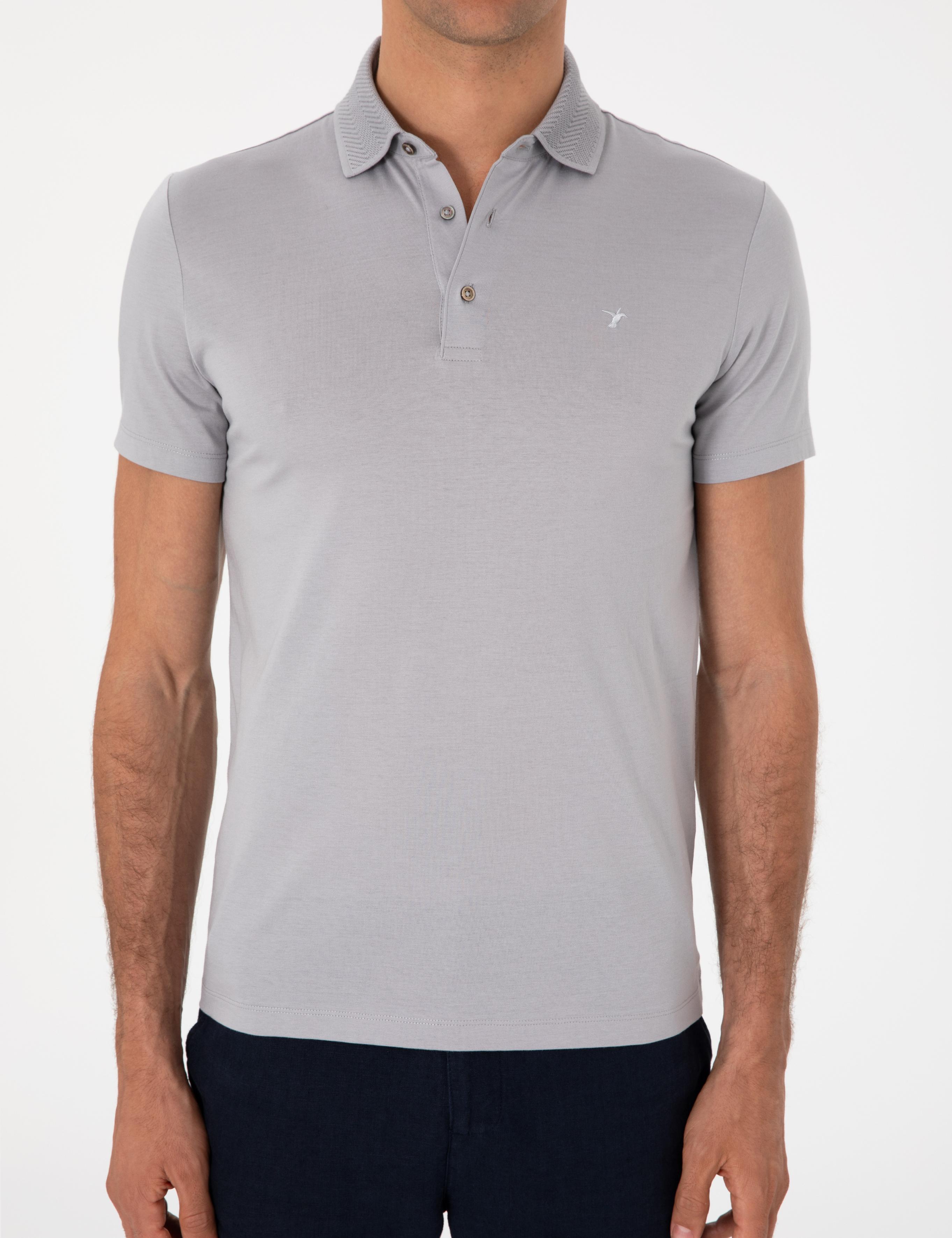 Taş Slim Fit Desenli Polo Yaka T-shirt - 50300690169