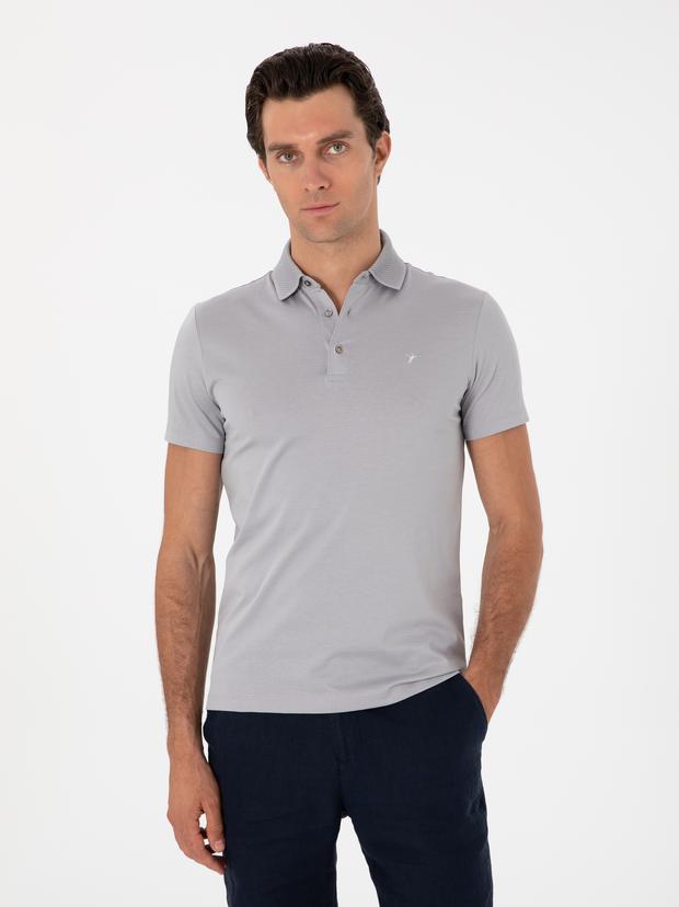 Taş Slim Fit Desenli Polo Yaka T-shirt