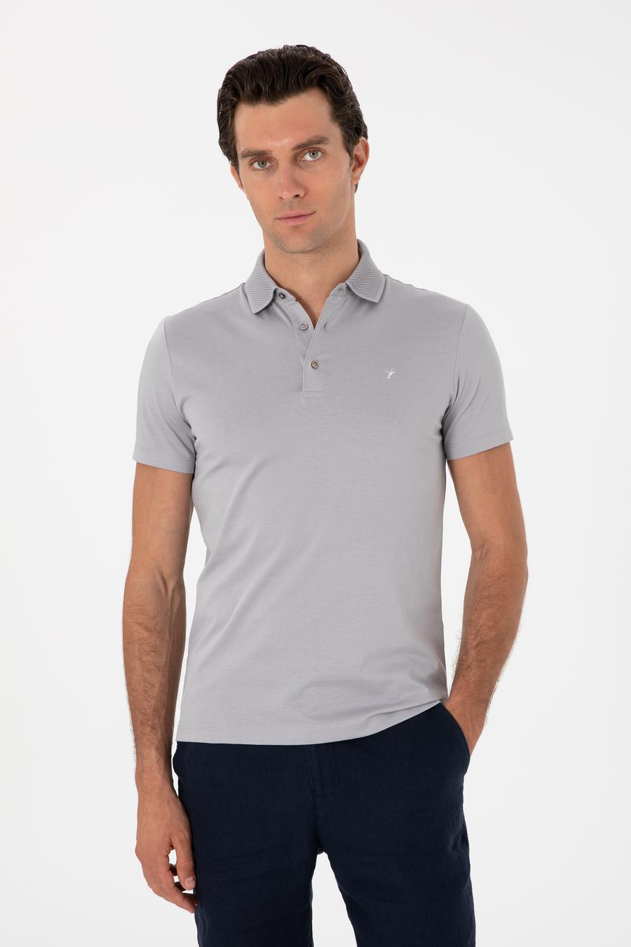 Taş Slim Fit Desenli Polo Yaka T-shirt - 50300690169