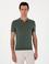 Koyu Yeşil Slim Fit Modal Karışımlı Apaş Yaka Triko T-shirt