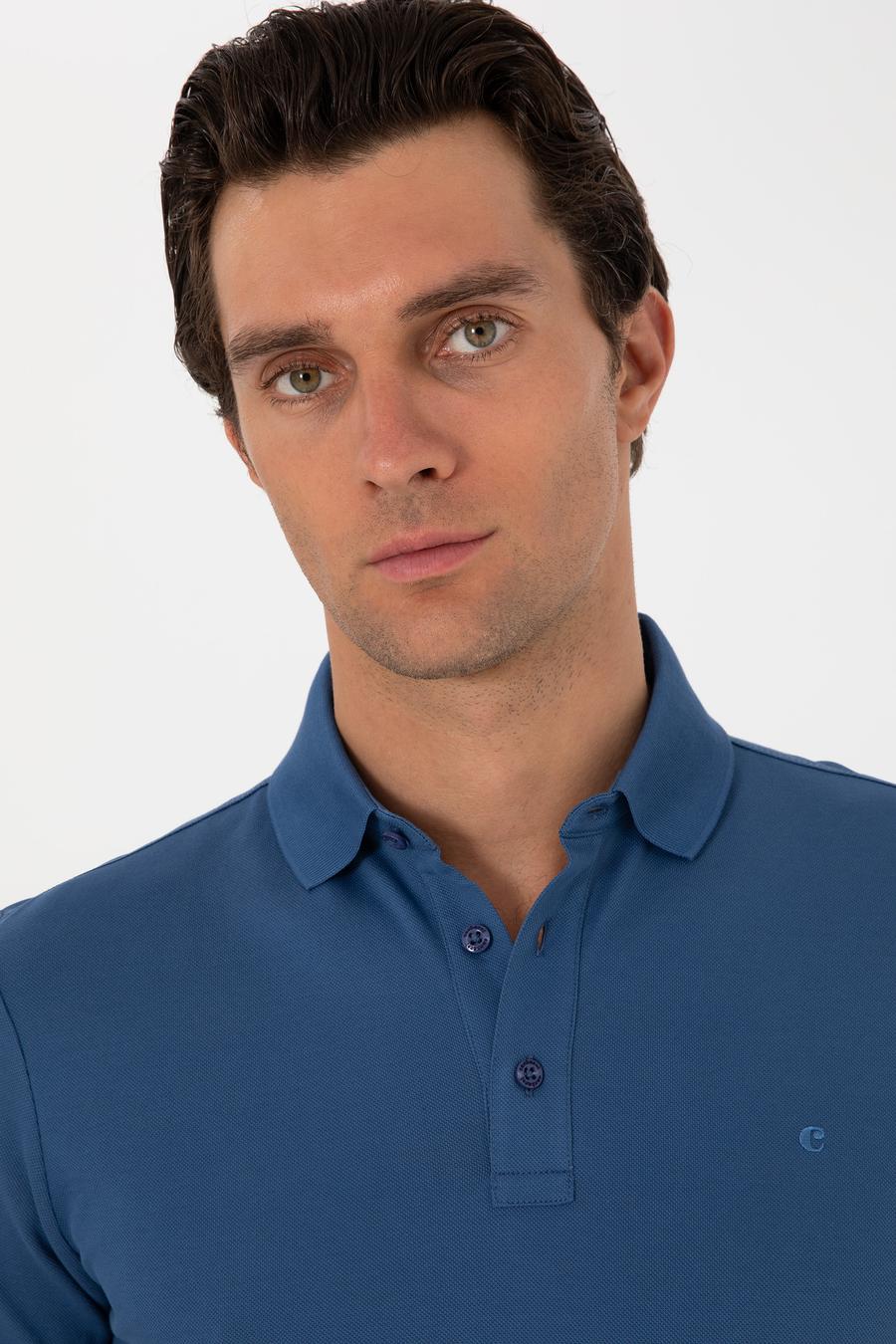 İndigo Slim Fit %100 Pamuk Polo Yaka T-shirt - 50300934081