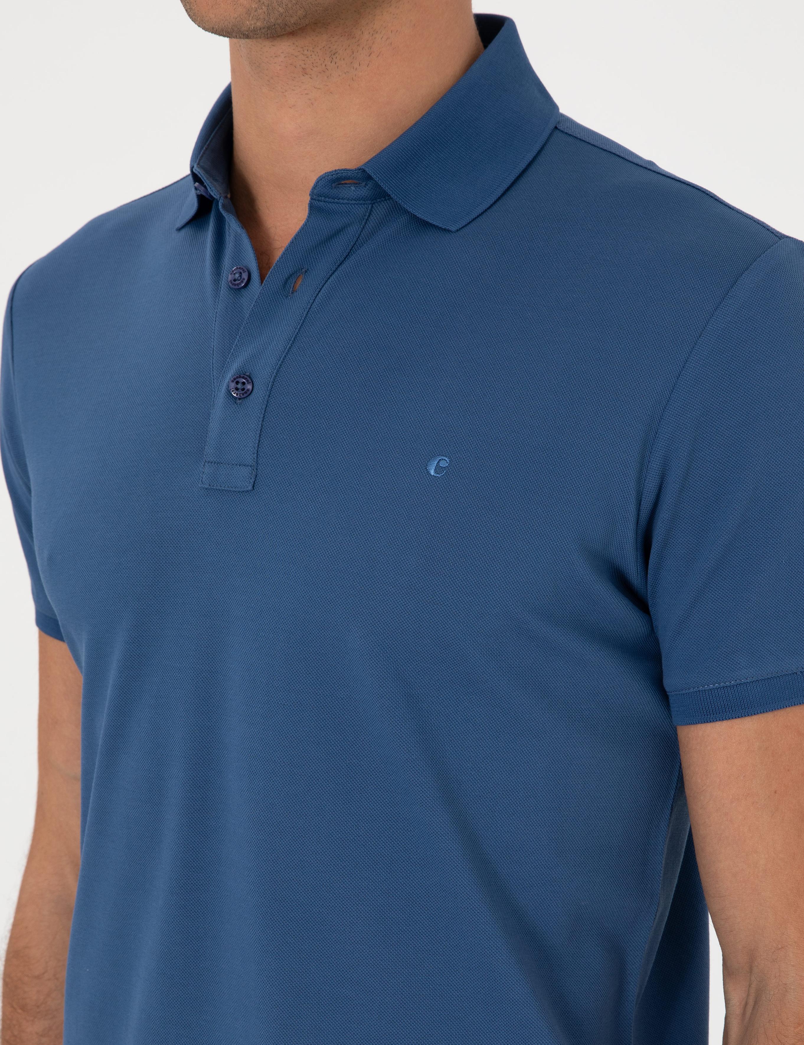 İndigo Slim Fit %100 Pamuk Polo Yaka T-shirt - 50300934081
