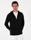 Siyah Regular Fit Tam Fermuarlı Kapüşonlu Sweatshirt
