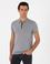 Gri Slim Fit Fermuarlı Polo Yaka Triko T-shirt