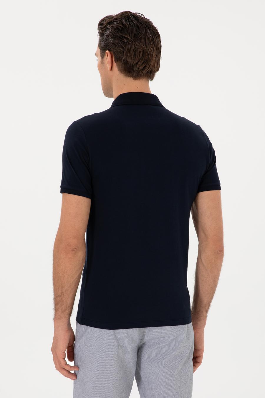Lacivert Slim Fit Pamuk Polo Yaka T-shirt - 50300716046