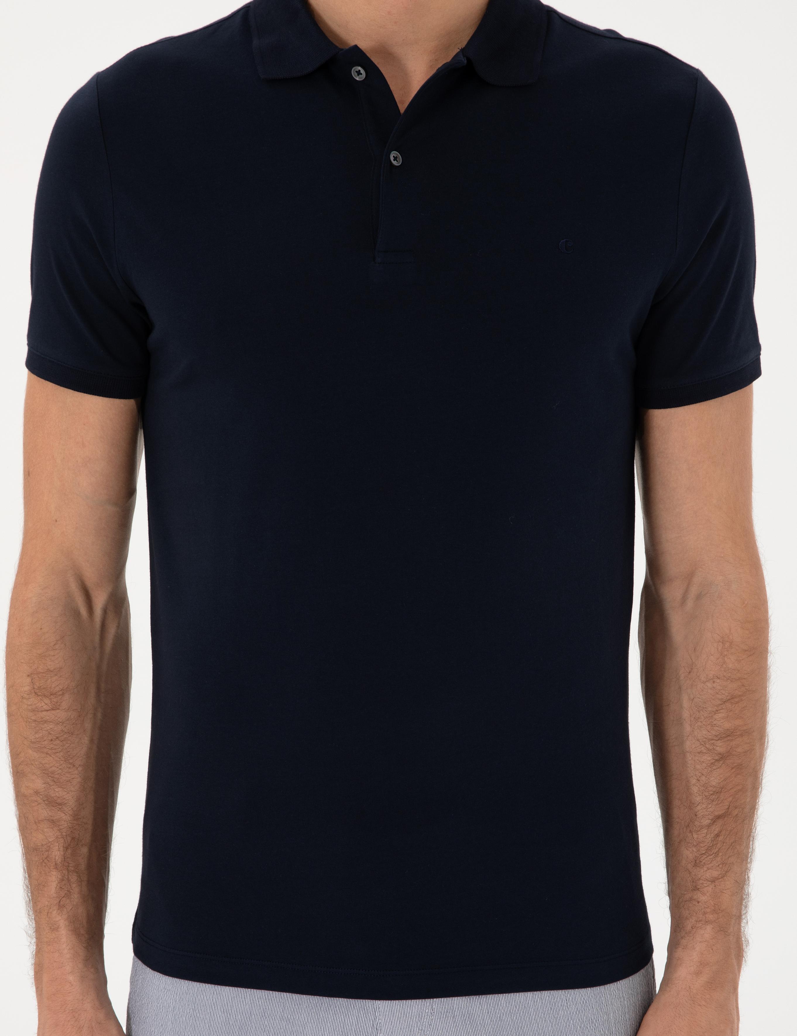 Lacivert Slim Fit Pamuk Polo Yaka T-shirt - 50300716046