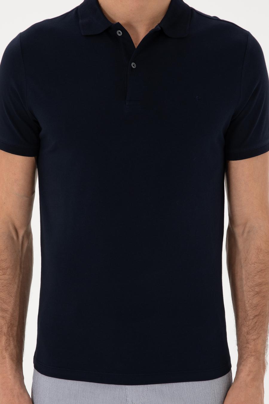 Lacivert Slim Fit Pamuk Polo Yaka T-shirt - 50300716046