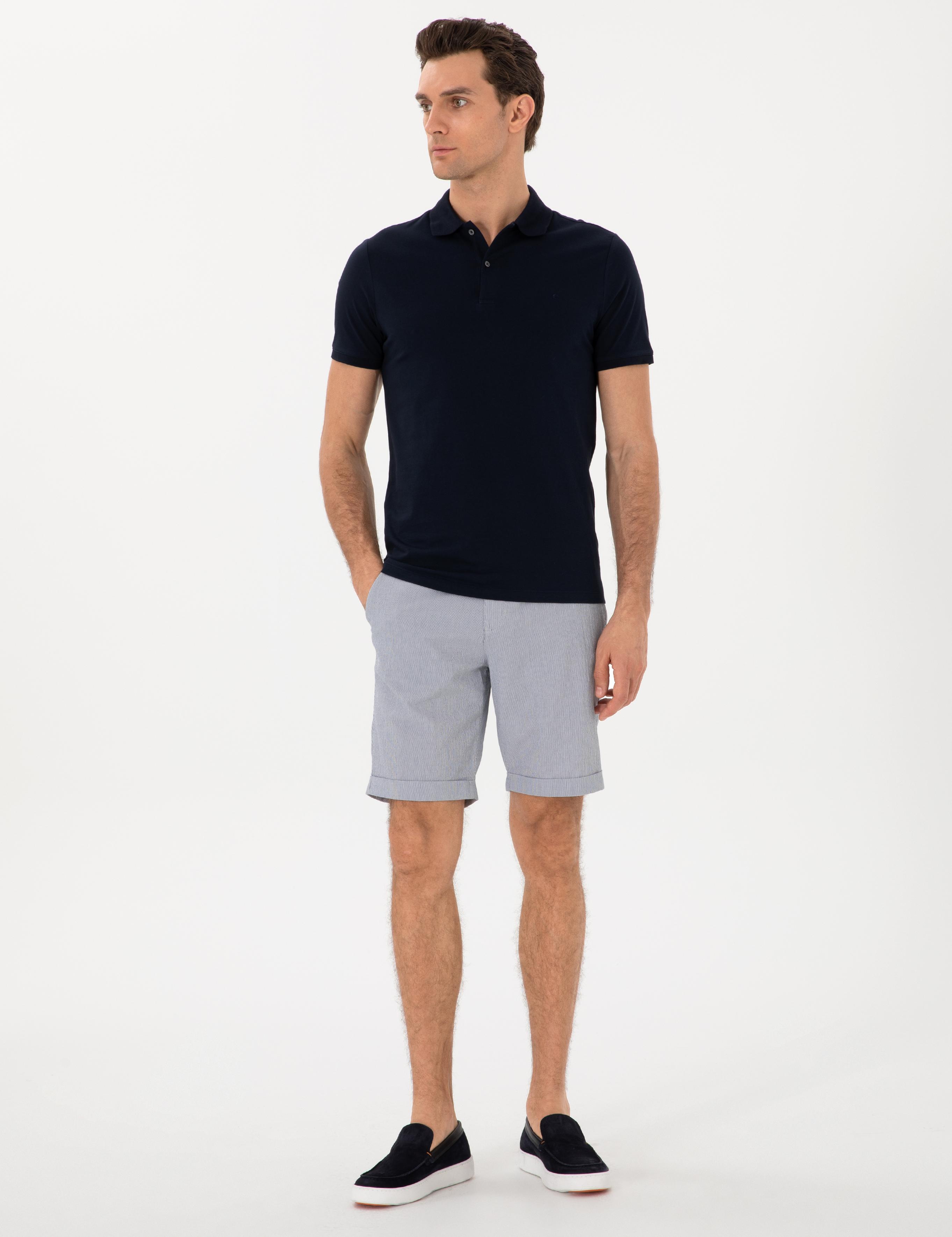 Lacivert Slim Fit Pamuk Polo Yaka T-shirt - 50300716046