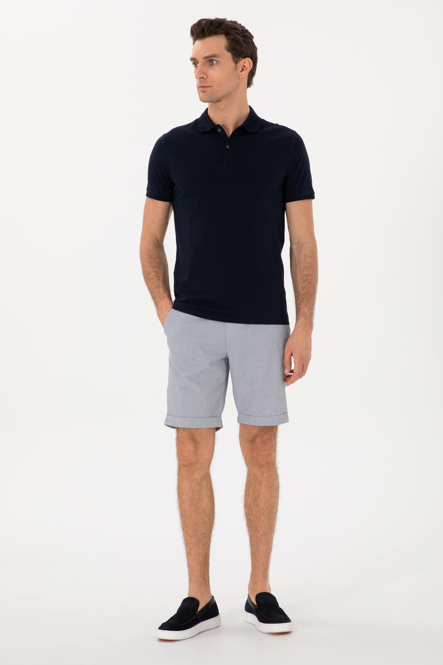 Lacivert Slim Fit Pamuk Polo Yaka T-shirt - 50300716046