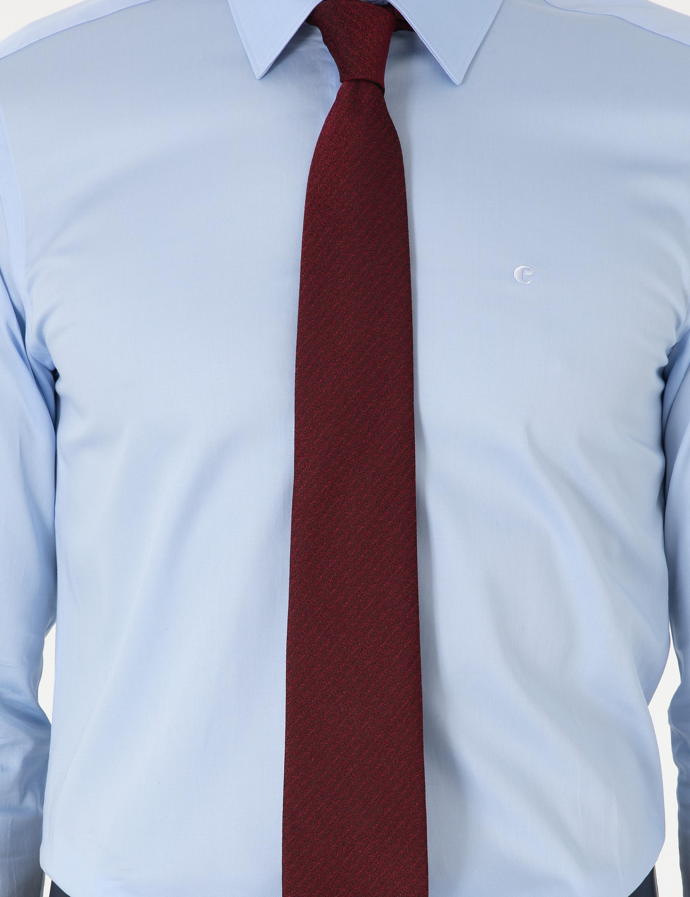 Açık Mavi Slim Fit Pamuklu Klasik Gömlek - 50311551022