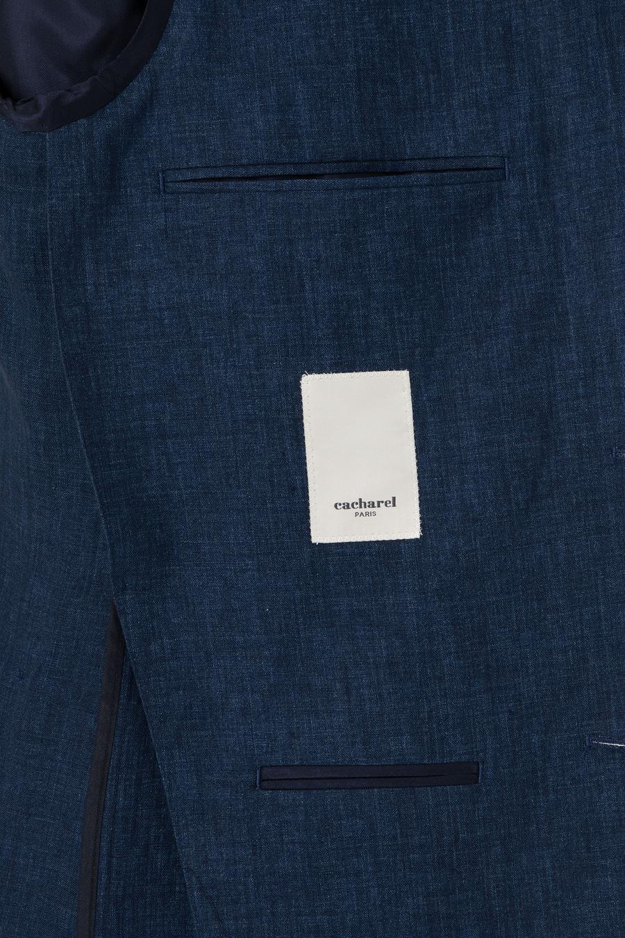 Lacivert Slim Fit %100 Keten Ceket - 50306124137