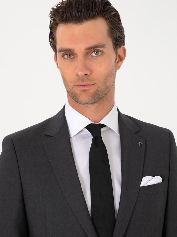 Füme Slim Fit %100 Yün Klasik Takım Elbise
