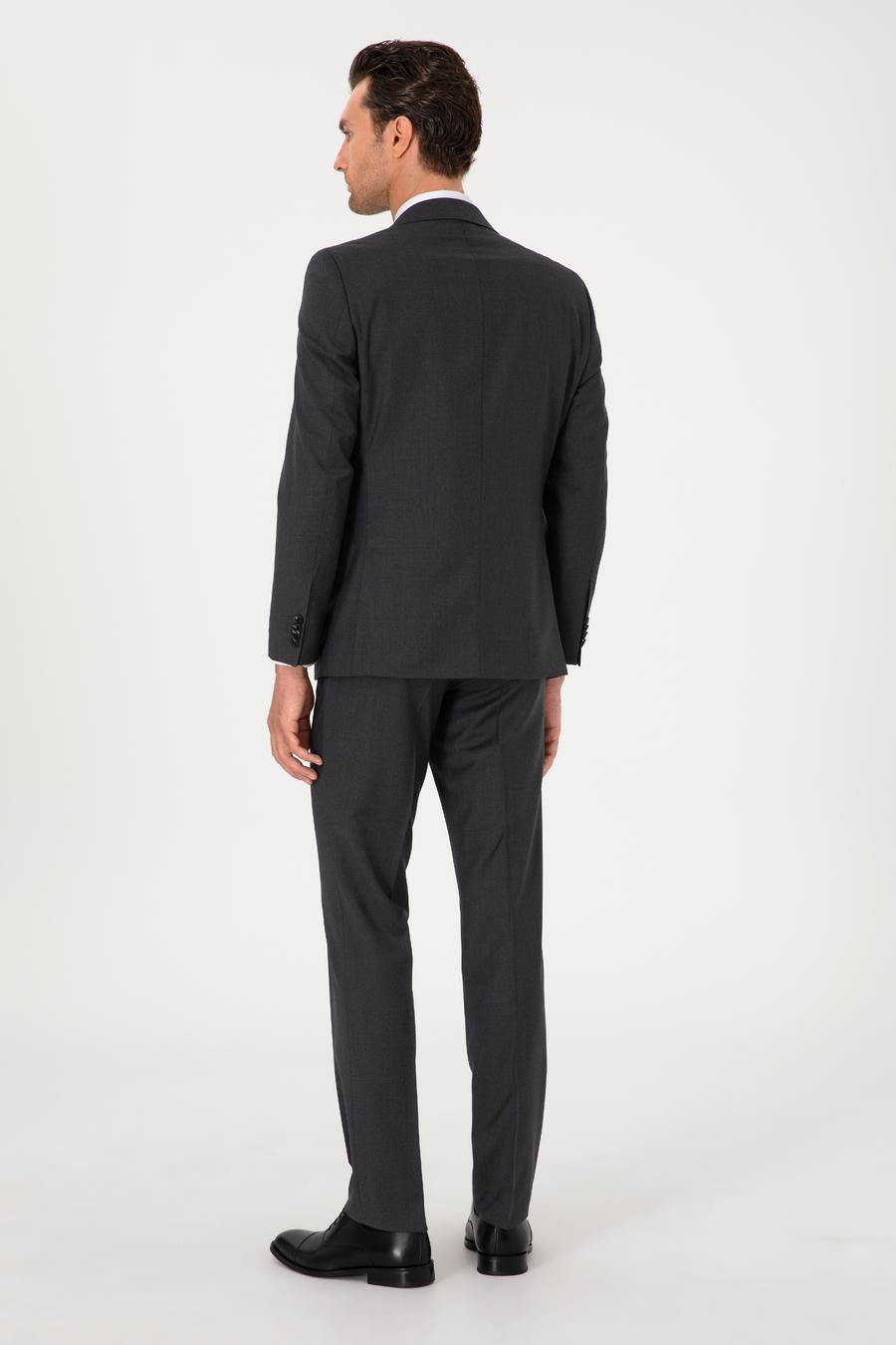 Füme Slim Fit %100 Yün Klasik Takım Elbise - 50304078110