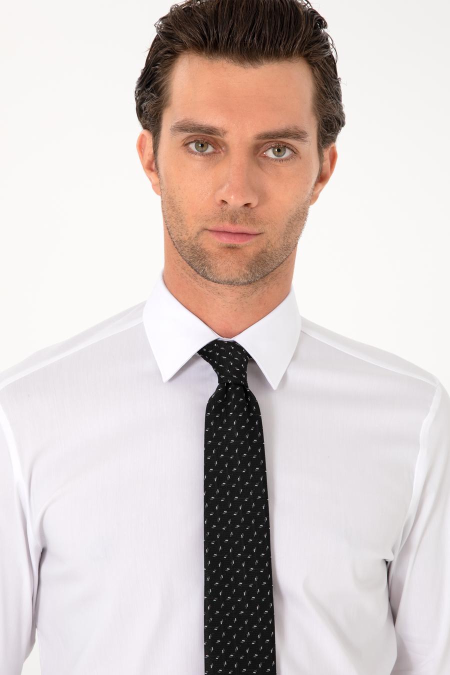 Beyaz Slim Fit Non Iron Pamuk Karışımlı Klasik Gömlek - 50305838003