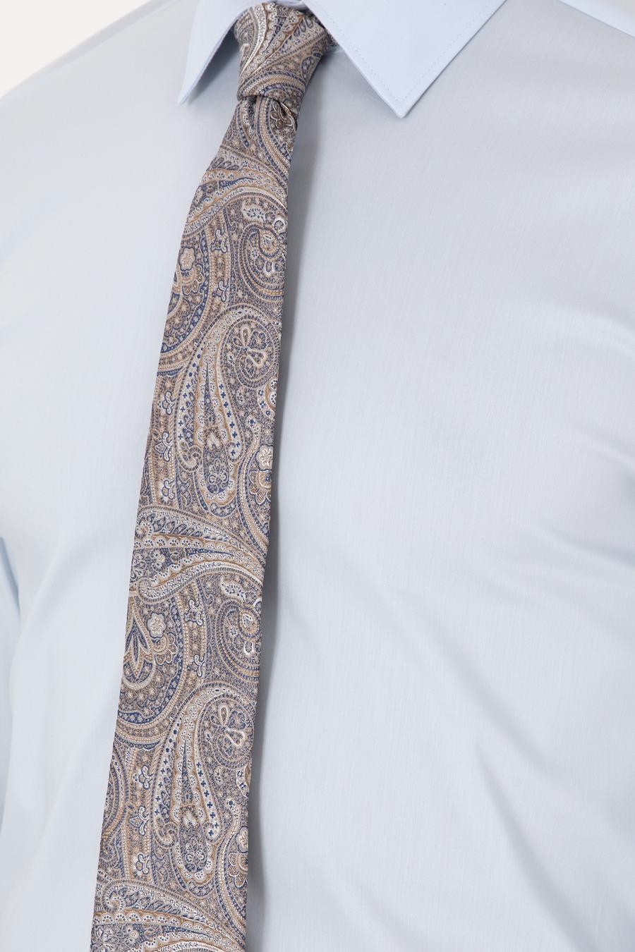 Açık Mavi Slim Fit Non Iron Pamuk Karışımlı Klasik Gömlek - 50305838028