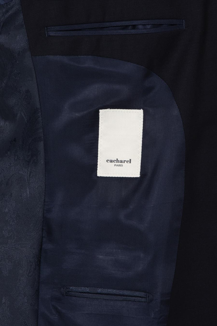Lacivert Slim Fit %100 Yün Mono Yaka Takım Elbise - 50310092005