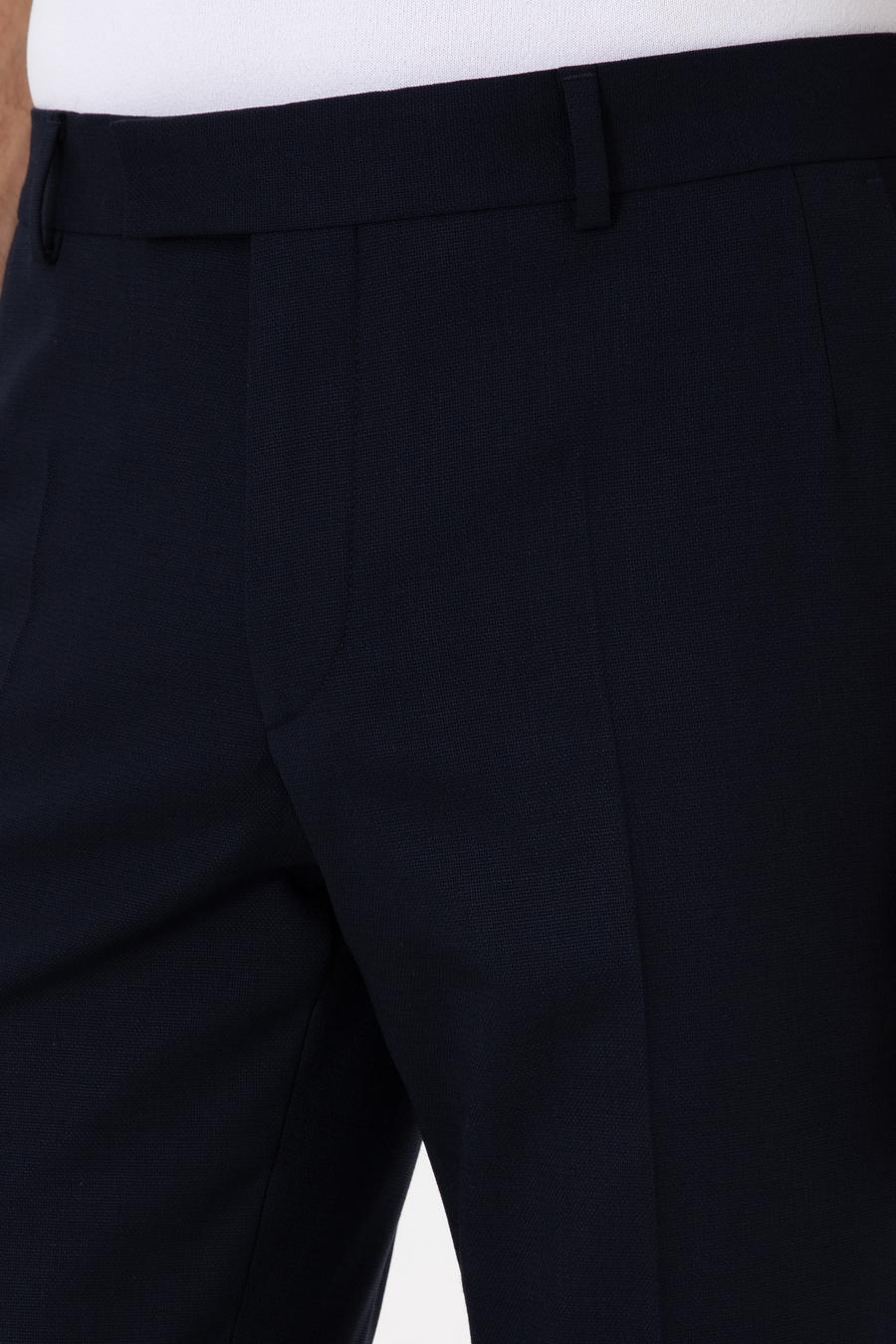 Lacivert Slim Fit Yün Karışımlı Klasik Kumaş Pantolon - 50314681013