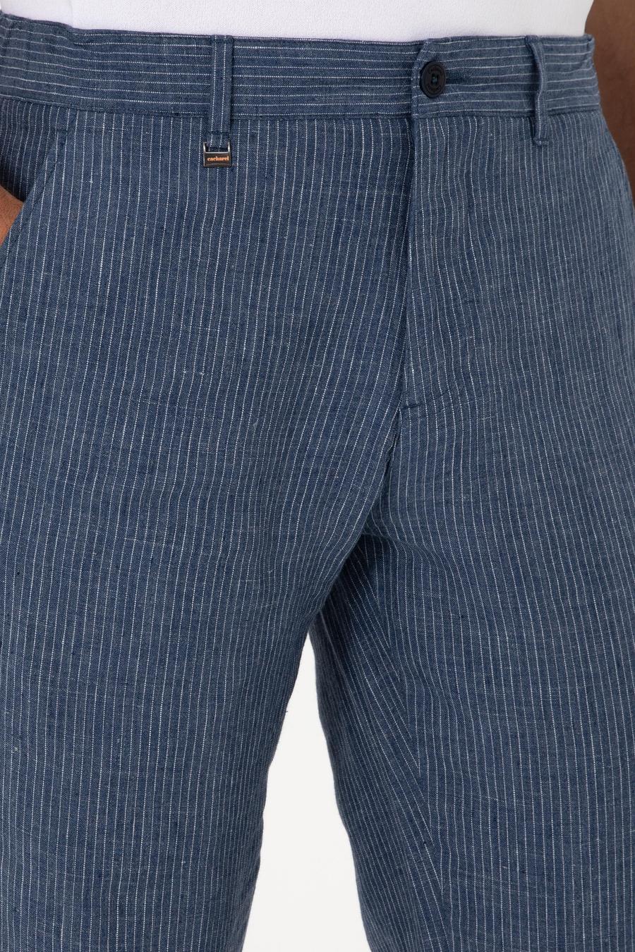 İndigo Carrot Fit Beli Lastikli %100 Keten Spor Pantolon - 50298913145