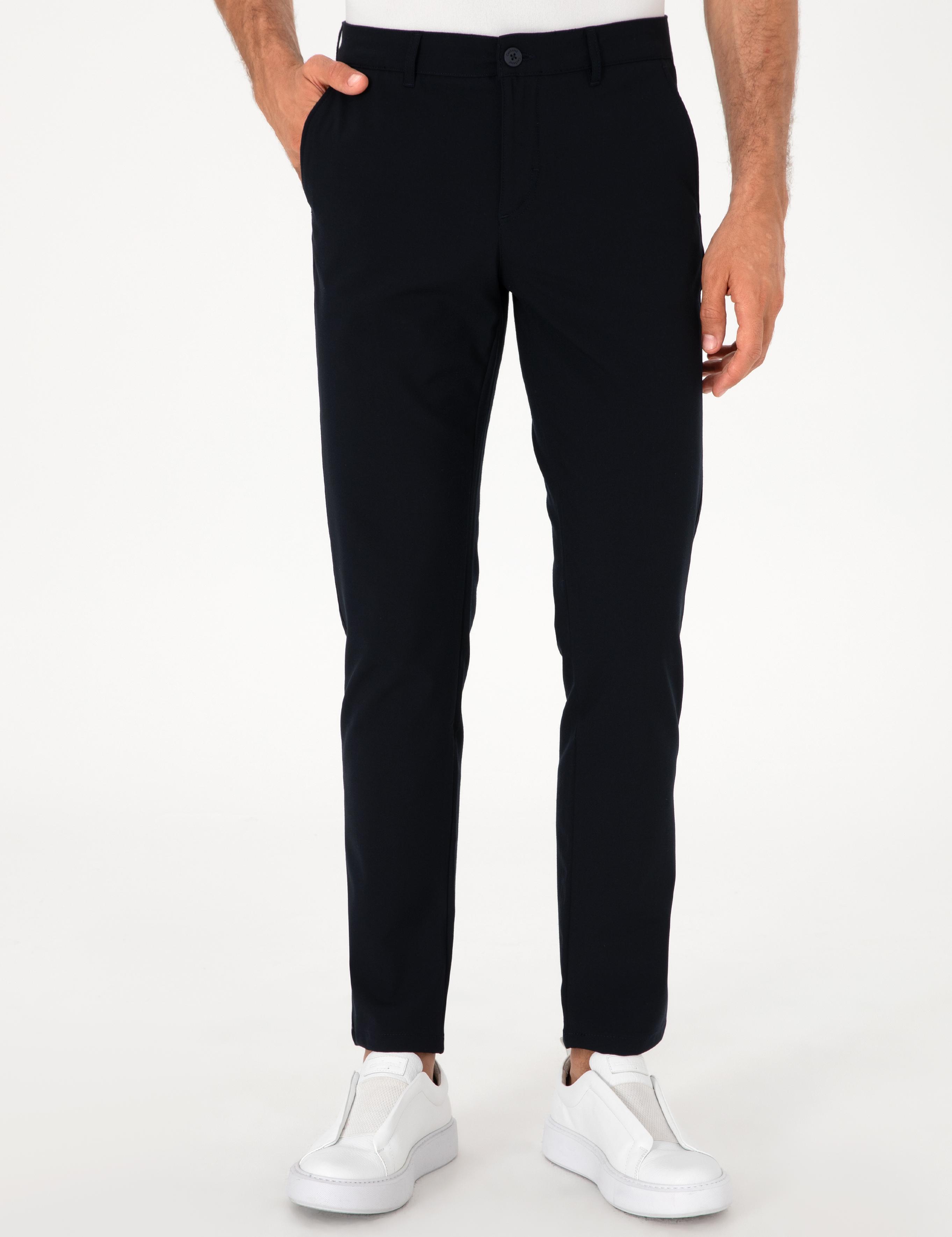 Lacivert Slim Fit Kanvas Pantolon - 50313881023