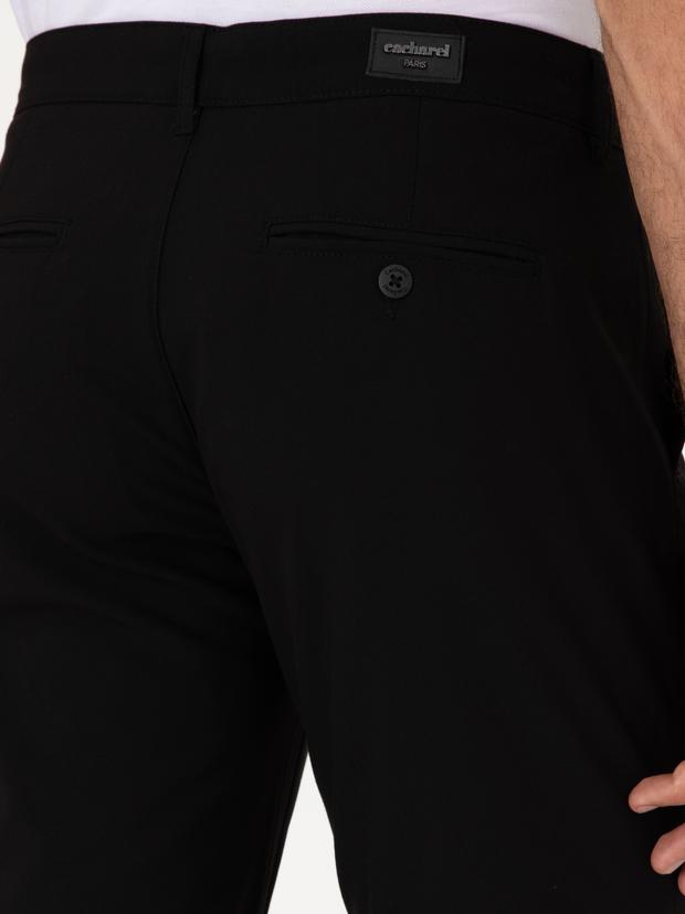 Siyah Slim Fit Kanvas Pantolon