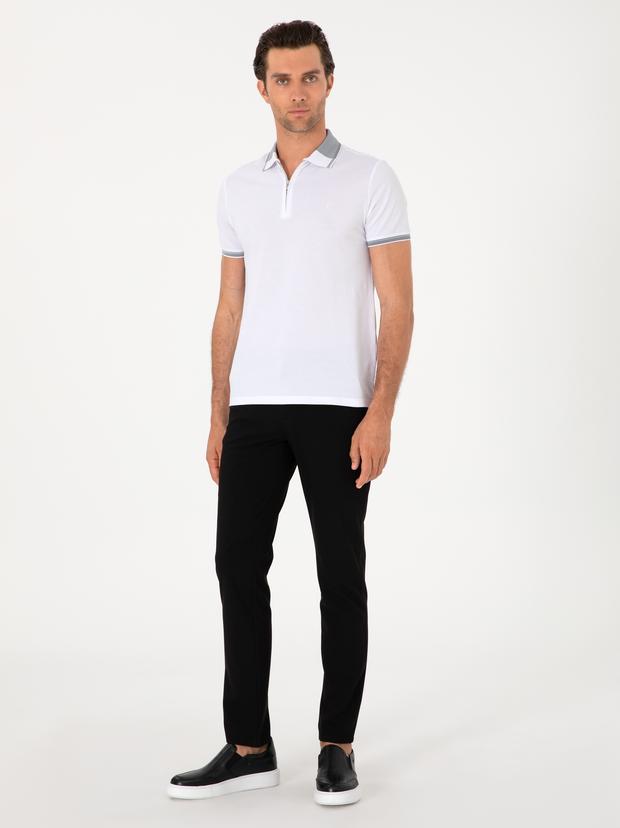 Siyah Slim Fit Kanvas Pantolon