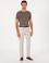 Bej Carrot Fit Ekose %100 Keten Spor Pantolon