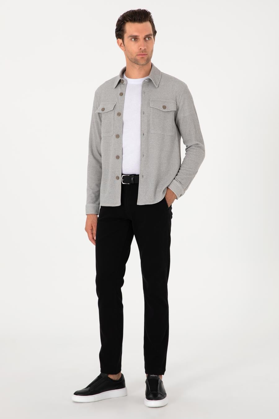 Gri Regular Fit Ceket Gömlek - 50301594025
