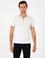 Beyaz Slim Fit Fermuarlı Polo Yaka Triko T-shirt