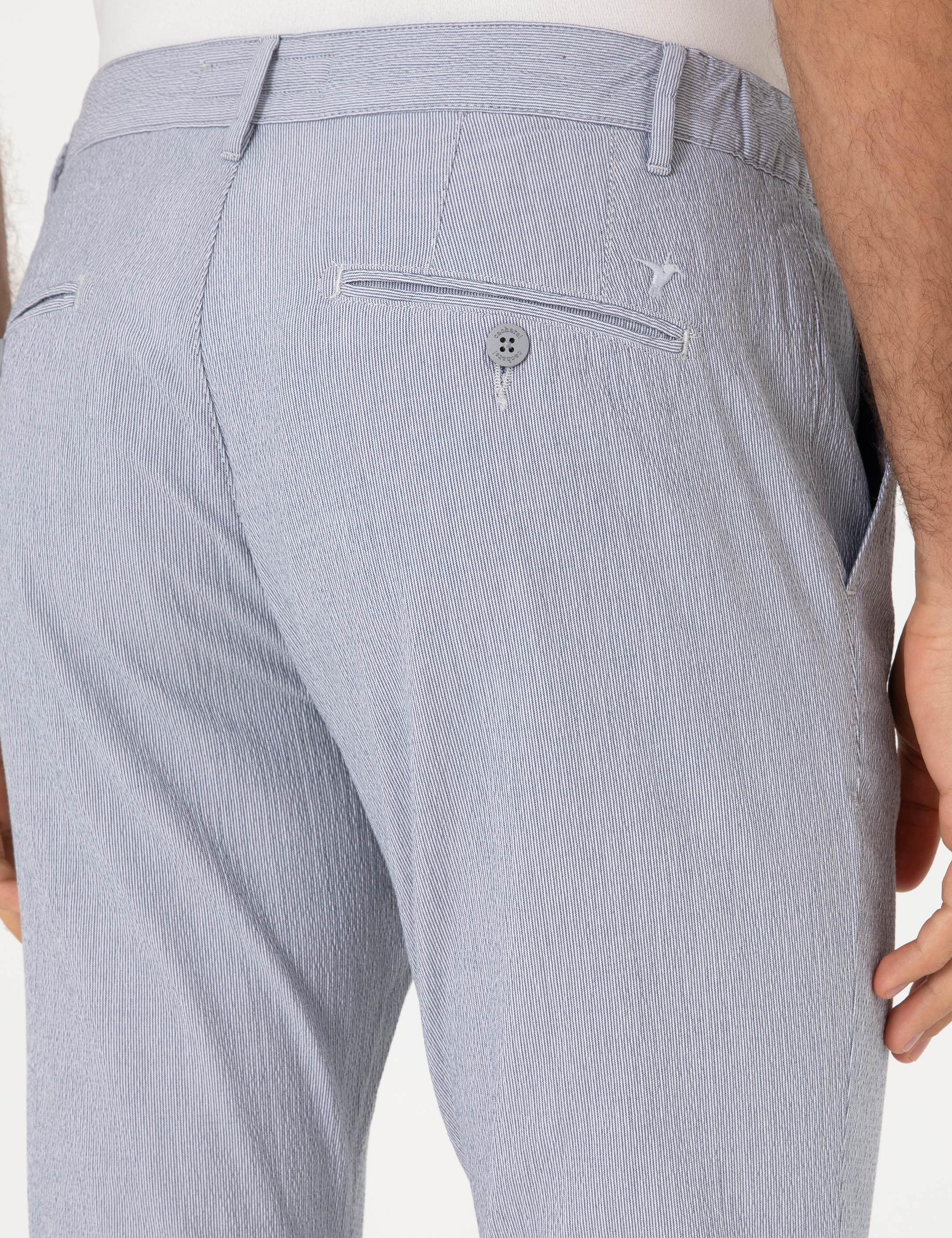 Açık Mavi Slim Fit Gofreli Beli Bağcıklı Spor Pantolon - 50305618092